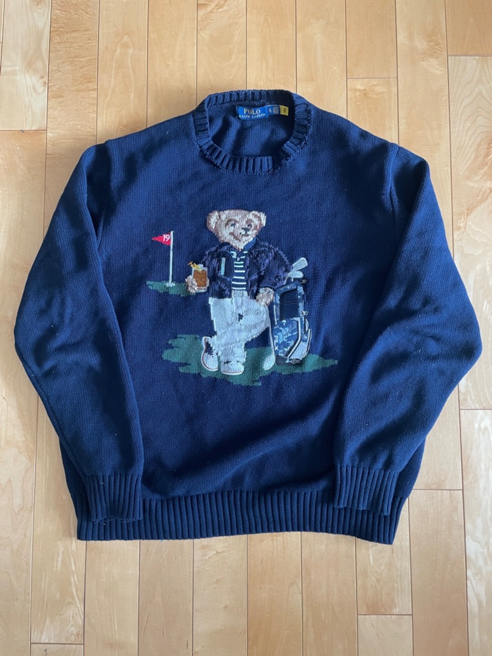 Polo ralph lauren X RLX golfing polo bear knit sweater